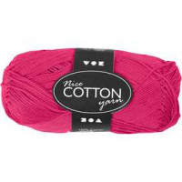 Mercerized Cotton Yarn, L: 165 m, 6S/4, 50 g, pink [HOB-421060]