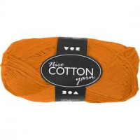 Mercerized Cotton Yarn, L: 165 m, 6S/4, 50 g, orange [HOB-421090]