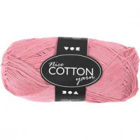 Mercerized Cotton Yarn, L: 165 m, 6S/4, 50 g, light red [HOB-421130]