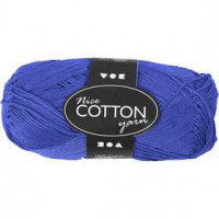 Mercerized Cotton Yarn, L: 165 m, 6S/4, 50 g, cobalt blue [HOB-421140]