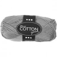 Mercerized Cotton Yarn, L: 165 m, 6S/4, 50 g, grey [HOB-421190]