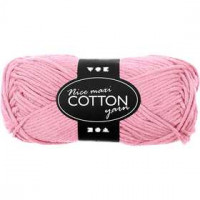 Cotton Yarn, L: 80-85 m, maxi, 50 g, light red [HOB-421323]