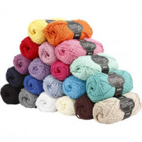 Cotton Yarn, L: 80-85 m, maxi, 20x50 g [HOB-42133]