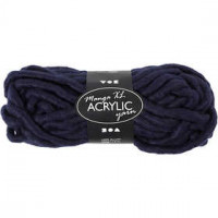 Chunky yarn of acrylic, L: 17 m, manga, 200 g, dark blue [HOB-42155]