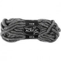 Chunky yarn of acrylic, L: 17 m, manga, 200 g, grey [HOB-42158]