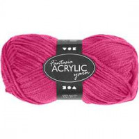 Fantasia Acrylic Yarn, L: 80 m, 50 g, neon pink [HOB-421708]