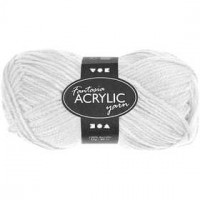 Fantasia Acrylic Yarn, L: 80 m, 50 g, white [HOB-421710]