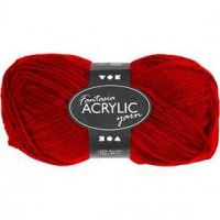 Fantasia Acrylic Yarn, L: 80 m, 50 g, red [HOB-421730]
