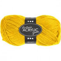 Fantasia Acrylic Yarn, L: 80 m, 50 g, yellow [HOB-421790]