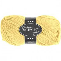 Fantasia Acrylic Yarn, L: 80 m, 50 g, light yellow [HOB-421804]
