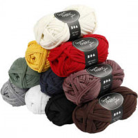 Spaghetti yarn, L: 35 m, 10x100 g, asstd colours [HOB-424000]
