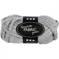 Spaghetti yarn, L: 35 m, 100 g, grey [HOB-42408]