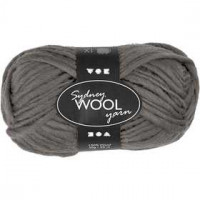 Sydney Yarn, L: 50 m, 50 g, grey [HOB-44673]