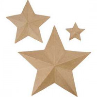 Stars, H: 11+19,5+31,5 cm, 3pcs
