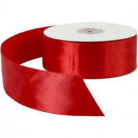 Satin Ribbon, W: 38 mm, 50 m, red [HOB-51373]