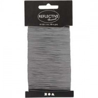 Reflective thread, W: 0,8-1 mm, grey, 100m