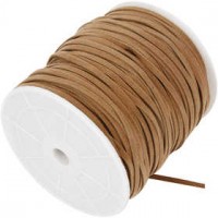 Faux suede cord,  3 mm, light brown, 100m
