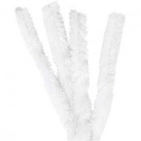Pipe Cleaners, thickness 30 mm, L: 40 cm, 4 pcs, white [HOB-51937]