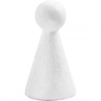 Cone Body, H: 10 cm, 25 pcs, white [HOB-54333]