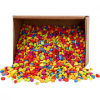 Mosaic stones, size 8-10 mm, thickness 5 mm, 8 kg, bold colours [HOB-55525]