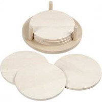 Slices, D: 9.5 cm, thickness 5 mm, 6 pcs, paulownia [HOB-55921]