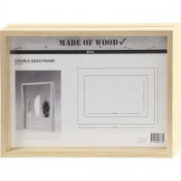 Double Frame, size 22.1x30.8 cm, depth 4.5 cm, 1 pc, pine [HOB-56128]