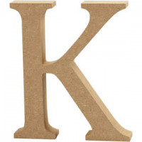 Letter, K, H: 8 cm, thickness 1,5 cm, MDF, 1pc