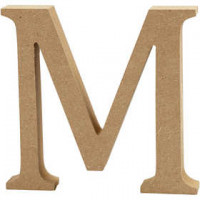 Letter, M, H: 8 cm, thickness 1,5 cm, MDF, 1pc