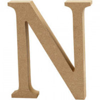 Letter, N, H: 8 cm, thickness 1,5 cm, MDF, 1pc