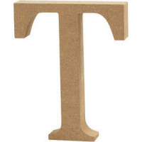 Letter, T, H: 8 cm, thickness 1,5 cm, MDF, 1pc