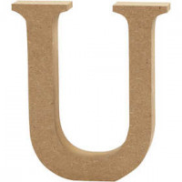 Letter, U, H: 8 cm, thickness 1,5 cm, MDF, 1pc