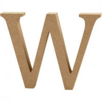 Letter, W, H: 8 cm, thickness 1,5 cm, MDF, 1pc