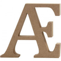 Letter, Æ, H: 8 cm, thickness 1,5 cm, MDF, 1pc