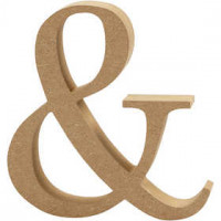 Symbol, &, H: 8 cm, thickness 1,5 cm, MDF, 1pc
