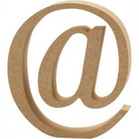 Symbol, @, H: 8 cm, thickness 1,5 cm, MDF, 1pc