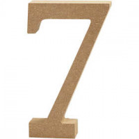 Number, 7, H: 8 cm, thickness 1,5 cm, MDF, 1pc