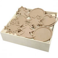 Christmas Frames, size 14x14 cm, thickness 4 mm, MDF, 80pcs
