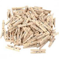 Clothes Pegs, L: 30 mm, W: 3 mm, birch, 100pcs