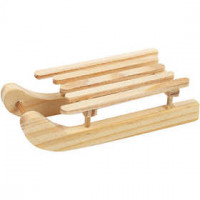 Sledge, size 6,5x2,5 cm, pine, 2pcs