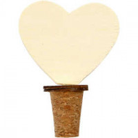 Bottle Stopper, H: 9 cm, D: 15-20 mm, plywood, 2pcs