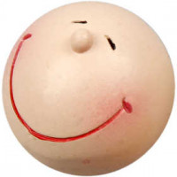 Smiley Head, D: 25 mm, polymer clay, 25pcs