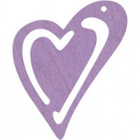 Heart, size 55x45 mm, thickness 2 mm, 10 pcs, purple [HOB-599105]