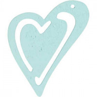 Heart, size 55x45 mm, thickness 2 mm, 10 pcs, turquoise [HOB-599108]