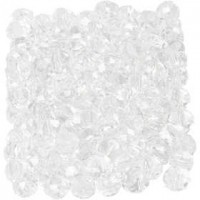 Faceted Beads, size 3x4 mm, hole size 0,8 mm, crystal, 100pcs