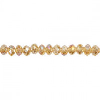 Faceted Beads, size 5x6 mm, hole size 1 mm, topaz, 100pcs