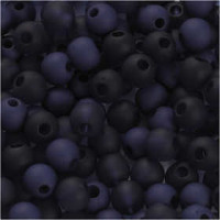 Plastic Beads, D: 6 mm, hole size 2 mm, 40 g, blue [HOB-69593]