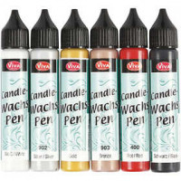 Candle Pen, standard colours, 6x25ml [HOB-73514]
