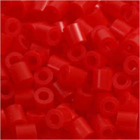 Fuse Beads, size 5x5 mm, hole size 2,5 mm, light red (19), medium, 1100pcs