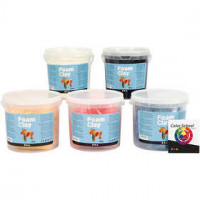 Foam Clay®, primary colours, Colour school guidance is included, 5x560g [HOB-78138]