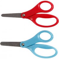 Kids Scissors, L: 13 cm, blue, red, right-handed, 12pcs
